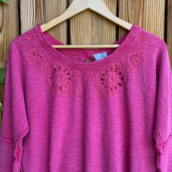 Free People Rugged Pink Long Sleeve Tunic - Picture 6 of 16